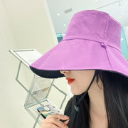 帽子 ハット バケットハット バケハ リバーシブル 両面使用 レディース 女性 婦人 単色 無地 シンプル UV対策 日焼け防止 お洒落 お出かけ お散歩 おしゃれ