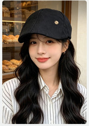 ハンチング キャスケット ハット レディース メンズ 男女兼用 春夏 帽子 薄手 通気性 無地 レトロ 小顔見え 普段使い お出かけ