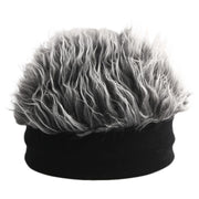 ウィッグ付きニット帽 メンズ 男性 紳士 ぼうし キャップ ヘアバンド かつら 髪の毛 ウィッグキャップ 伸縮性 コスプレ 衣装 イメチェン