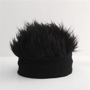ウィッグ付きニット帽 メンズ 男性 紳士 ぼうし キャップ ヘアバンド かつら 髪の毛 ウィッグキャップ 伸縮性 コスプレ 衣装 イメチェン