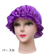 ナイトキャップ サテン調 レディース ヘアキャップ キャップ 帽子 夜 夜間 就寝用 ロングヘア 保湿 美髪 ヘアケア ダメージケア 摩擦対策 無地 単色 光沢 母の日 プレゼント 睡眠 快眠グッズ 抜け毛 寝癖 カラバリ豊富 シンプル 無地 上品 おしゃれ かわいい女性 婦人