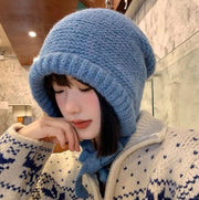 ニット帽 帽子 レディース ニットキャップ リブニット ビーニー 無地 単色 ノルディック柄 あごひも付き ぼうし ショルダーバッグ おしゃれ かわいい あったか 防寒 あたたか