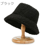 バケットハット レディース 女性用 帽子 ぼうし ボア もこもこ 防寒 暖かい あったか 日よけ 紫外線対策 バケハ 黒 白 ブラック ホワイト カジュアル かわいい フェミニン ガーリー