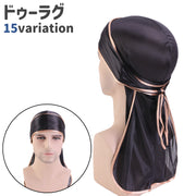 ドゥーラグ DURAG メンズ レディース 男女兼用 インナーキャップ 帽子 ぼうし ハット 黒 白 青 無地 サテン調 シンプル ヒップホップ ダンス
