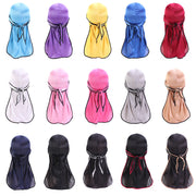 ドゥーラグ DURAG メンズ レディース 男女兼用 インナーキャップ 帽子 ぼうし ハット 黒 白 青 無地 サテン調 シンプル ヒップホップ ダンス