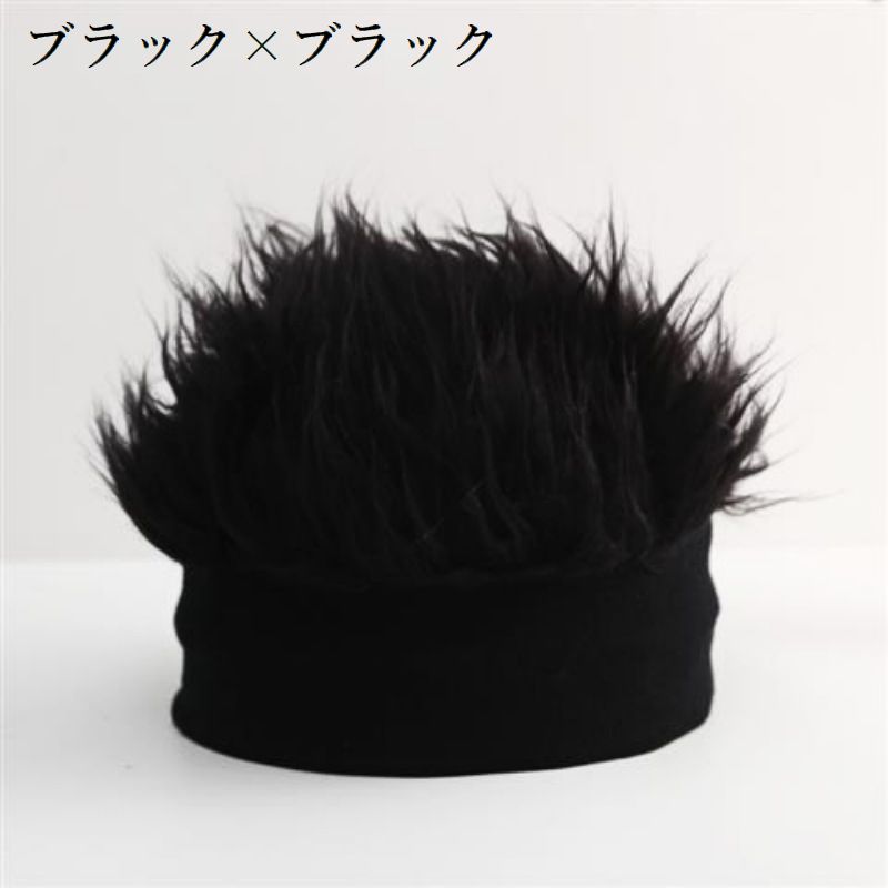 ウィッグ付き帽子 ニット帽 メンズ ぼうし かつら ウィッグキャップ 商品画像4