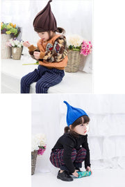 帽子 とんがりニット帽 ねじり帽 どんぐり帽子 ツイストハット キッズ ベビー 子供 女の子 男の子 かわいい おしゃれ カジュアル シンプル お揃い 姉妹 兄弟 秋冬 あったか 防寒