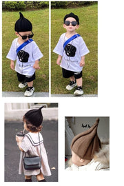 帽子 とんがりニット帽 ねじり帽 どんぐり帽子 ツイストハット キッズ ベビー 子供 女の子 男の子 かわいい おしゃれ カジュアル シンプル お揃い 姉妹 兄弟 秋冬 あったか 防寒