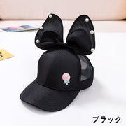 キャップ 帽子 野球帽 キッズ 子供 女の子 リボン メッシュ フェイクパール 可愛い おしゃれ お出かけ 散歩 紫外線 UV対策 日焼け予防 日除け 保育園 幼稚園 通園 通学 ファッション小物 カジュアル ベースボールキャップ 熱中症対策 日よけ キャンディー ブルー ブラック ベージュ ピンク パープル