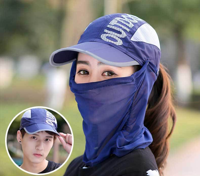キャップ フェイスカバー付き 2way レディース メンズ 女性 商品画像2