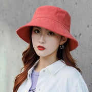 ハット帽 レディース バスケットハット 帽子 コーデュロイ ハット かわいい おしゃれ カジュアル 秋冬 女性 大人女子 ぼうし 秋冬帽子