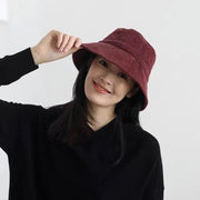 ハット帽 レディース バスケットハット 帽子 コーデュロイ ハット かわいい おしゃれ カジュアル 秋冬 女性 大人女子 ぼうし 秋冬帽子
