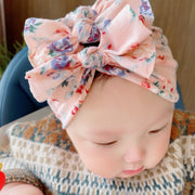 帽子 花柄 ベビー キッズ ターバン風 0ヶ月から サイズ調節可能 かわいい 女の子 子供用 赤ちゃん用