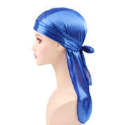 ドゥーラグ DURAG ターバンキャップ 帽子 ターバン バンダナ インナーキャップ ストレッチサテン 光沢 ヒップホップ B系 海賊帽 ストリート ダンス 無地 薄い 軽量 通気性 お洒落