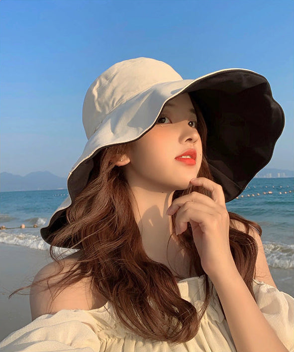 女優帽 リバーシブル 鍔広帽 ガーデンハット キャペリン つば広ハット 商品画像3