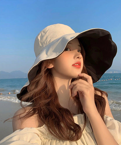 女優帽 リバーシブル 鍔広帽 ガーデンハット キャペリン つば広ハット 商品画像3