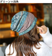 ターバンキャップ ネックウォーマー ヘアバンド 3way 帽子 ビーニー ワッチキャップ スヌード レディース 女性 ぼうし カジュアル おしゃれ お出かけ 普段使い 外出 ファッション小物 デザイン豊富 婦人用