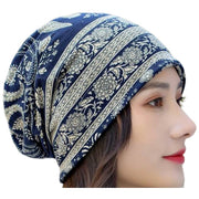 ターバンキャップ 帽子 ビーニー レディース メンズ 男女兼用 ワッチキャップ ぼうし スヌード 2WAY ペイズリー柄 ボーダー柄 おしゃれ 可愛い