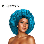 ナイトキャップ サテン調 レディース ヘアキャップ キャップ 帽子 夜 夜間 就寝用 ロングヘア 保湿 美髪 ヘアケア ダメージケア 摩擦対策 光沢 睡眠 快眠グッズ 抜け毛 寝癖 カラバリ豊富 シンプル リボン おしゃれ かわいい女性 婦人