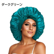 ナイトキャップ サテン調 レディース ヘアキャップ キャップ 帽子 夜 夜間 就寝用 ロングヘア 保湿 美髪 ヘアケア ダメージケア 摩擦対策 光沢 睡眠 快眠グッズ 抜け毛 寝癖 カラバリ豊富 シンプル リボン おしゃれ かわいい女性 婦人