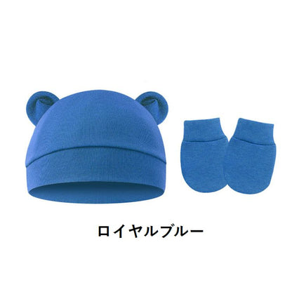 ベビー帽子 ミトン 2点セット ニット帽 手袋 子供用 商品画像3