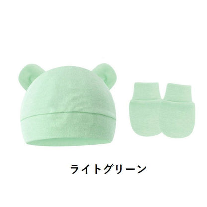 ベビー帽子 ミトン 2点セット ニット帽 手袋 子供用 商品画像5