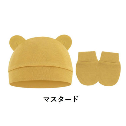 ベビー帽子 ミトン 2点セット ニット帽 手袋 子供用 商品画像2