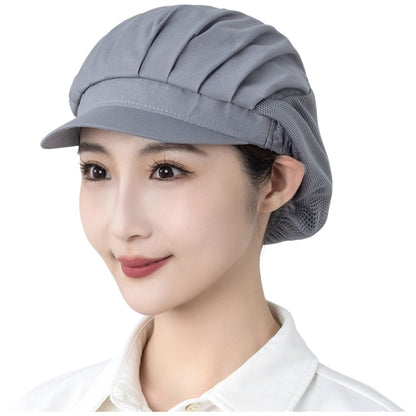フードキャップ 衛生帽 帽子 キャップ メッシュ ホワイト グレー バリエーション画像