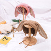 帽子 キッズ ベビー ニット帽子 うさぎ ウサギ うさ耳 耳あて 顎ひもつき 動物デザイン 子ども こども 可愛い かわいい おしゃれ あったか 防寒対策 男の子 女の子 男児 女児