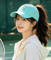 キャップ レディース 女性 メッシュ 日よけ帽子 速乾 通気性 ポニーテール対応 アウトドア スポーツ ランニング つば付き 紫外線対策 サイズ調整 お出かけ 外出
