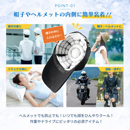 ひんやりクールパッド 帽子用 ヘルメット用 頭 冷却シート 28℃以下で自然凍結 商品画像2