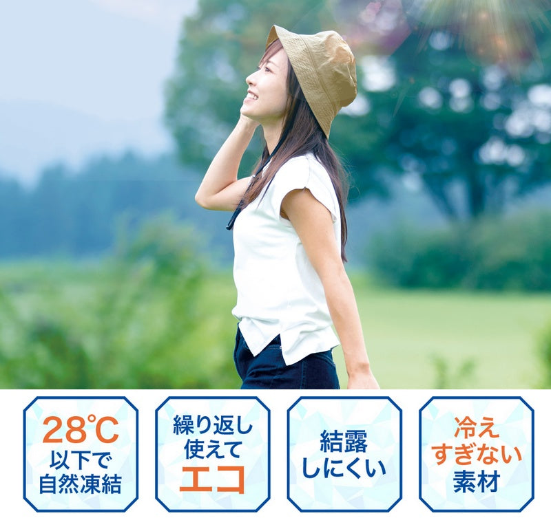 ひんやりクールパッド 帽子用 ヘルメット用 頭 冷却シート 28℃以下で自然凍結 商品画像3