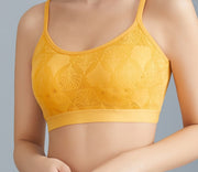ノンワイヤーブラ ブラジャー ハーフトップブラ 女性下着 肌着 レディース 花柄 フラワー 大きいサイズ有 カジュアル デイリー 普段使い リラックスタイム おしゃれ かわいい フェミニン エレガント 婦人用