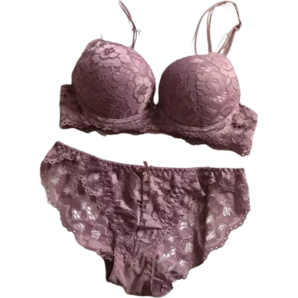ブラジャー ショーツ 上下セット レディース 女性用 インナー パープル バリエーション画像