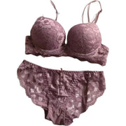 ブラジャー ショーツ 上下セット レディース 女性用 インナー 3/4カップ レース リボン ワイヤー入り パンティー 下着 透け感 シースルー エレガント 上品 セクシー 可愛い おしゃれ 女子力アップ 婦人用 白 黒 レッド グレー ブルー グリーン パープル