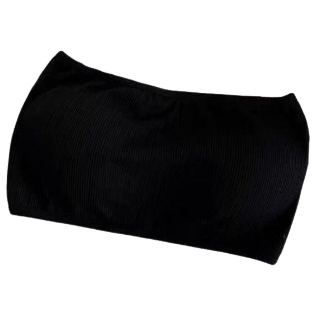 ストラップレスブラ チューブトップブラ ブラジャー 下着 レディース 女性 肩紐なし ホックあり パット入り パッド一体型 無地 シンプル リラックス おしゃれ かわいい 見せブラ 肩出しファッション ブラック 黒 グレー ワイン ホワイト 白