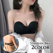 ストラップレスブラ チューブトップブラ ノンワイヤーブラジャー 下着 女性用 レディース 婦人 肩紐なし バックデザイン バッククロス シンプル 無地 単色 おしゃれ かわいい 肩見せスタイル チラ見え防止