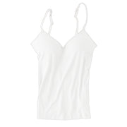 ブラトップ レディース 女性用 インナー カップ付きキャミソール 下着 トップス 肩紐調整 調節可 無地 シンプル パッド付き 婦人用 肩ひも