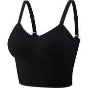 ブラトップ パッド付き キャミソール カップ付き ブラキャミソール ビスチェ風 ショート丈 レディース 女性 インナー Vネック 肩紐長さ調節可能 背中見せ 背中開き 下着 肌着 無地 シンプル 婦人用 ソリッドカラー ホワイト 白 ブラック 黒 グレー 灰 カーキ 運動 ヨガ ジム セクシー カジュアル おしゃれ