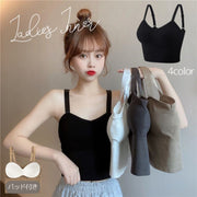 ブラトップ パッド付き キャミソール カップ付き ブラキャミソール ビスチェ風 ショート丈 レディース 女性 インナー Vネック 肩紐長さ調節可能 背中見せ 背中開き 下着 肌着 無地 シンプル 婦人用 ソリッドカラー ホワイト 白 ブラック 黒 グレー 灰 カーキ 運動 ヨガ ジム セクシー カジュアル おしゃれ