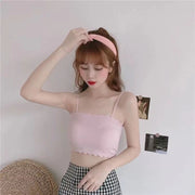 ノンワイヤーブラ ハーフトップブラ ブラジャー シームレス 薄手 下着 女性用 レディース 婦人 カップ付き パッド入り スポーツブラ リブ ナイトブラ スカラップ リラックス ヨガ ジム おしゃれ かわいい 普段使い デイリー
