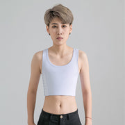 補正下着 ナベシャツ レディース インナー 下着 男装 胸つぶし 胸サポーター 胸コルセット タンクトップ 胸揺れ防止 無地 3段フック式 シンプル