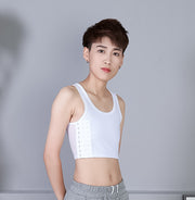 補正下着 ナベシャツ レディース インナー 下着 男装 胸つぶし 胸サポーター 胸コルセット タンクトップ 胸揺れ防止 無地 3段フック式 シンプル