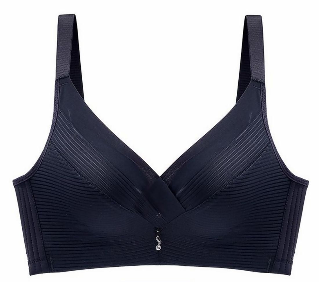 3/4カップブラ ノンワイヤーブラ ブラジャー 単品 モールドカップブラ レディース ブラック バリエーション画像