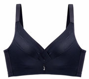 3/4カップブラ ノンワイヤーブラ ブラジャー 単品 モールドカップブラ レディース 女性 婦人用 Vネック 4段ホック おしゃれ かわいい シンプル ラインストーン 長さ調整可能 厚手 薄手 チャーム付き インナー 下着