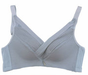 3/4カップブラ ノンワイヤーブラ ブラジャー 単品 モールドカップブラ レディース 女性 婦人用 Vネック 4段ホック おしゃれ かわいい シンプル ラインストーン 長さ調整可能 厚手 薄手 チャーム付き インナー 下着