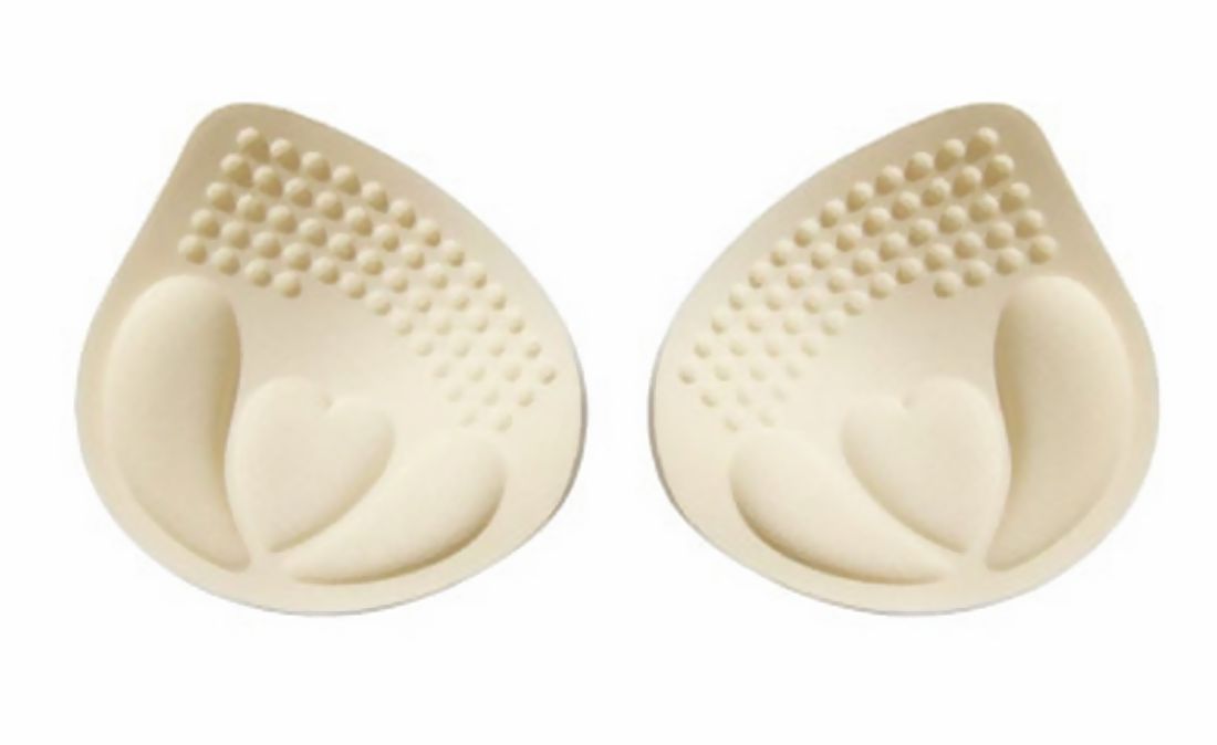 ブラパッド 胸パッド 左右ペア ブラジャー用パッド カップ 厚め 4cm 6cm 交換 付け替え スペア 取り外し 女性下着 レディース インナー ベージュ