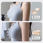 ブラパッド 胸パッド 左右ペア ブラジャー用パッド カップ 厚め 4cm 6cm 交換 付け替え スペア 取り外し 女性下着 レディース インナー ベージュ