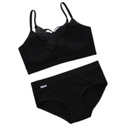インナーセット ジュニアブラ ショーツ 上下セット キッズ ジュニア 女の子 女児 下着 ブラジャー ノンワイヤー パット入り 取外し スポーツブラ