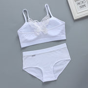 インナーセット ジュニアブラ ショーツ 上下セット キッズ ジュニア 女の子 女児 下着 ブラジャー ノンワイヤー パット入り 取外し スポーツブラ